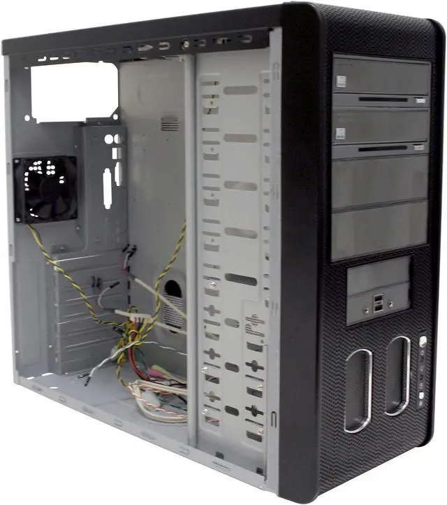 Alt view image 5 of 10 - CODEGEN E-6097-CA-W/O Black Steel ATX Mid Tower Computer Case