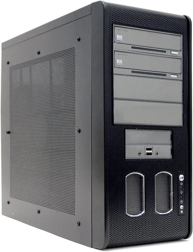 Alt view image 2 of 10 - CODEGEN E-6097-CA-W/O Black Steel ATX Mid Tower Computer Case