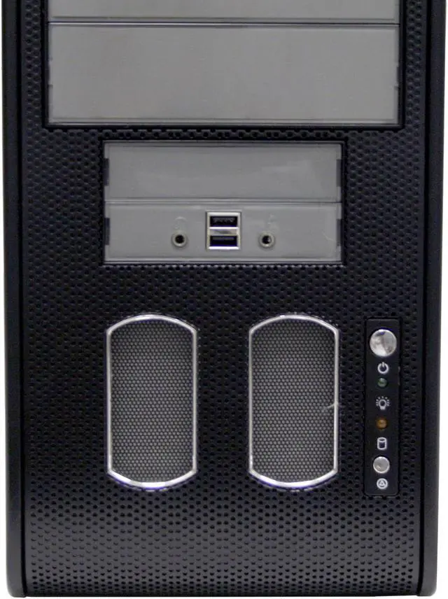 Alt view image 3 of 10 - CODEGEN E-6097-CA-W/O Black Steel ATX Mid Tower Computer Case