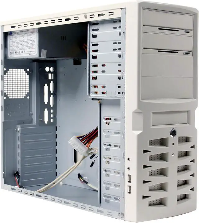 Alt view image 5 of 11 - CODEGEN 6208-1-PW1 Beige Steel ATX Mid Tower Computer Case 350W Power Supply