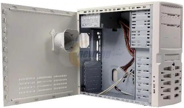 Alt view image 4 of 11 - CODEGEN 6208-1-PW1 Beige Steel ATX Mid Tower Computer Case 350W Power Supply