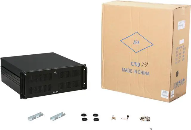 Alt view image 7 of 7 - ARK 4U-500-CA Black 4U Rackmount Case 3 External 5.25" Drive Bays