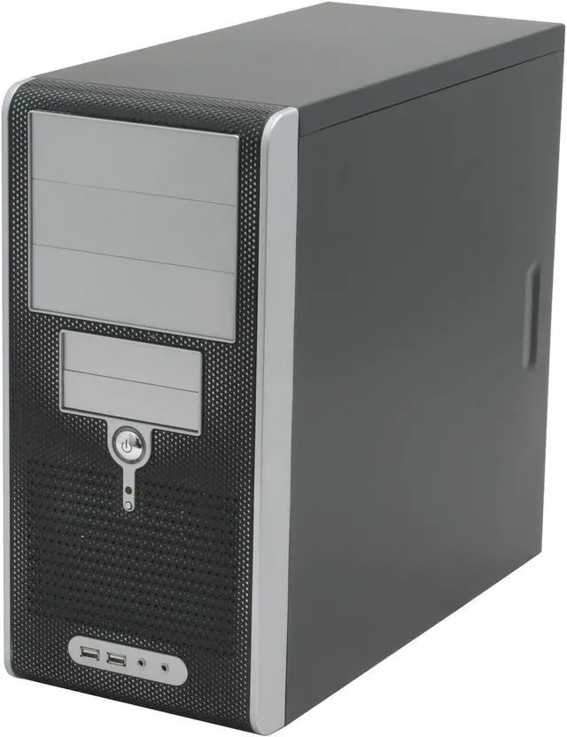 Alt view image 3 of 16 - CODEGEN 4C-4063S-CA Black/Silver Steel ATX Mid Tower Computer Case 350W Power Supply