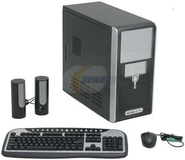 Main image of CODEGEN 4C-4063S-CA Black/Silver Steel ATX Mid Tower Computer Case 350W Power Supply