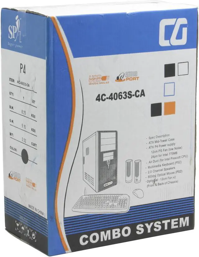 Alt view image 16 of 16 - CODEGEN 4C-4063S-CA Black/Silver Steel ATX Mid Tower Computer Case 350W Power Supply