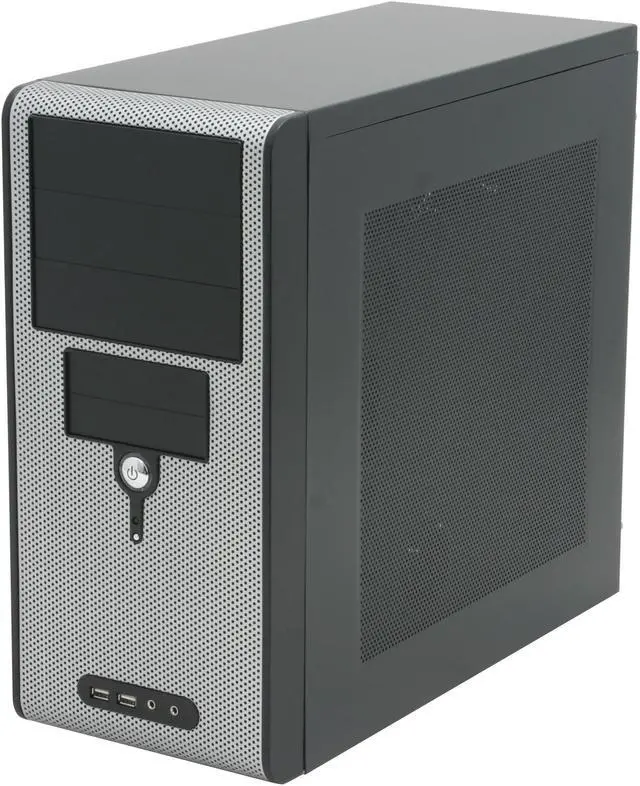 Alt view image 2 of 13 - CODEGEN BRIZA-63-CA Black/Silver Steel ATX Mid Tower Computer Case 350W P4 ready w/ 12cm fan 20+4Pin (775Ready) Power Supply