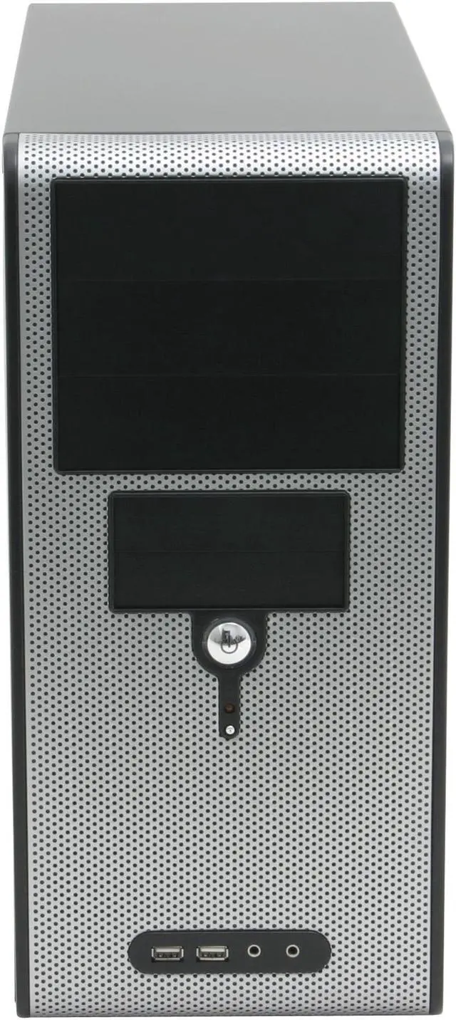 Alt view image 3 of 13 - CODEGEN BRIZA-63-CA Black/Silver Steel ATX Mid Tower Computer Case 350W P4 ready w/ 12cm fan 20+4Pin (775Ready) Power Supply