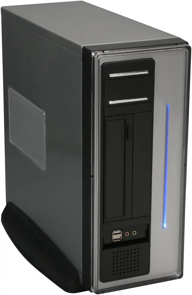 Main image of Athenatech A100SC.200 Black/ Silver Steel Micro ATX Desktop Computer Case 200W Power Supply