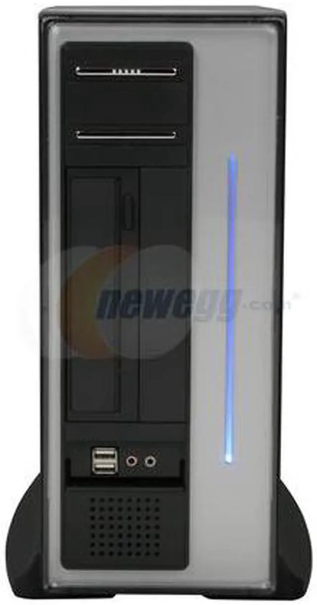 Alt view image 2 of 12 - Athenatech A100SC.200 Black/ Silver Steel Micro ATX Desktop Computer Case 200W Power Supply