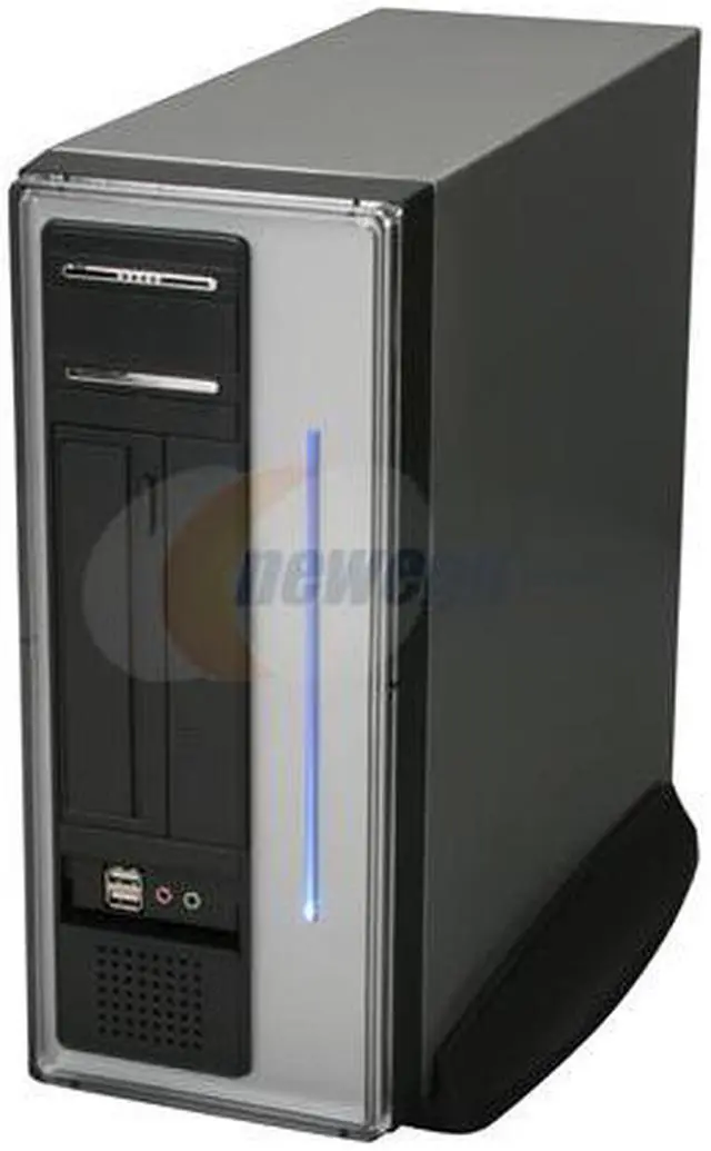 Alt view image 3 of 12 - Athenatech A100SC.200 Black/ Silver Steel Micro ATX Desktop Computer Case 200W Power Supply