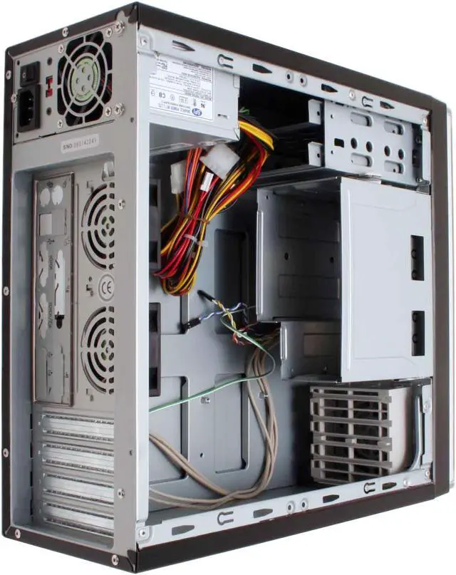 Alt view image 8 of 13 - Athenatech Black Steel A100BB.200 Micro ATX Media Center / HTPC Case
