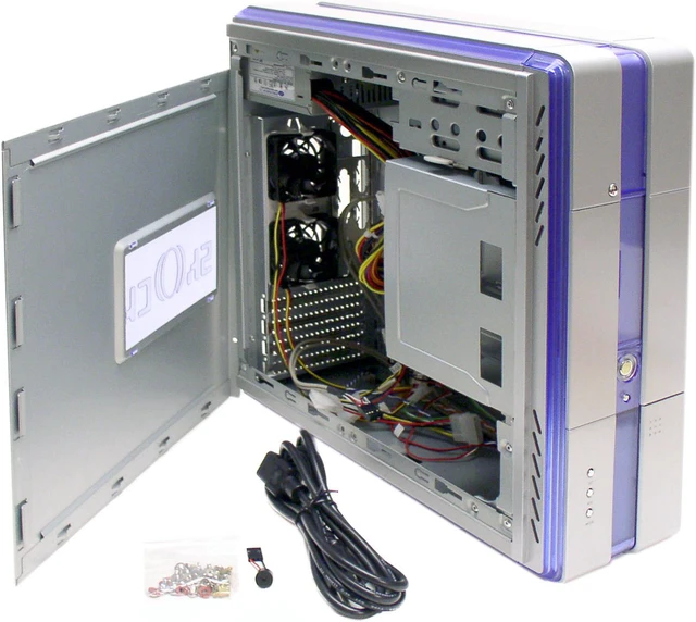 Athenatech A106SL.200 Silver/ Blue Computer Case - Newegg.com