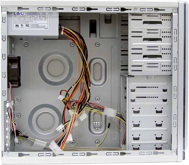 Athenatech A449SL.L350 Silver/Blue Computer Case - Newegg.com