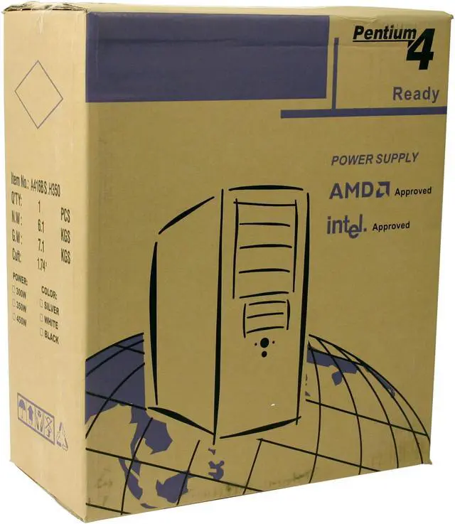 Alt view image 14 of 14 - Athenatech A416BS.H350 Black Steel ATX Mid Tower Computer Case 350W Power Supply