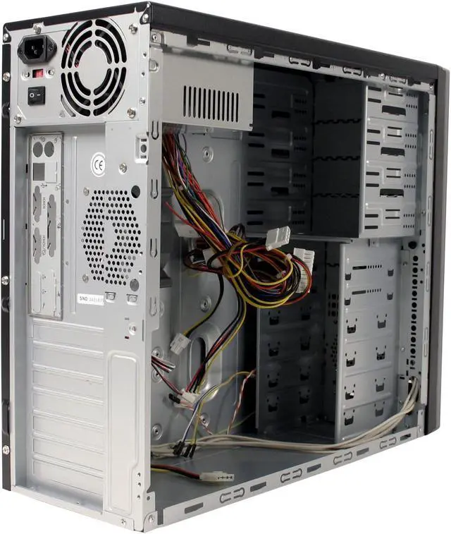 Alt view image 9 of 14 - Athenatech A416BS.H350 Black Steel ATX Mid Tower Computer Case 350W Power Supply