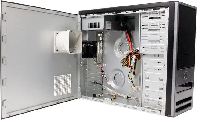 Alt view image 6 of 14 - Athenatech A416BS.H350 Black Steel ATX Mid Tower Computer Case 350W Power Supply