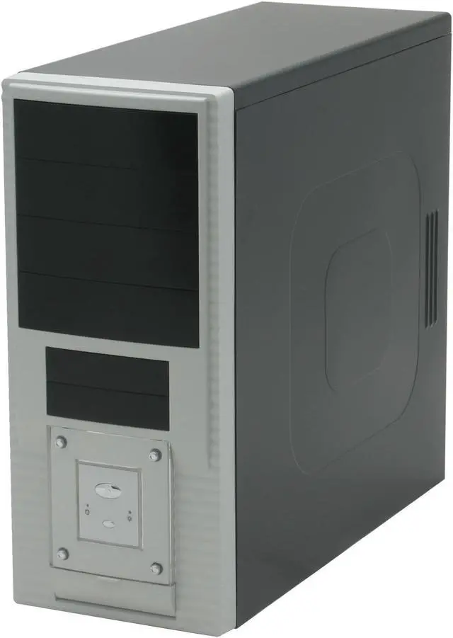 Alt view image 3 of 12 - Athenatech A4202BG.X350 Black/Gray Steel ATX Mid Tower Computer Case 350W Power Supply