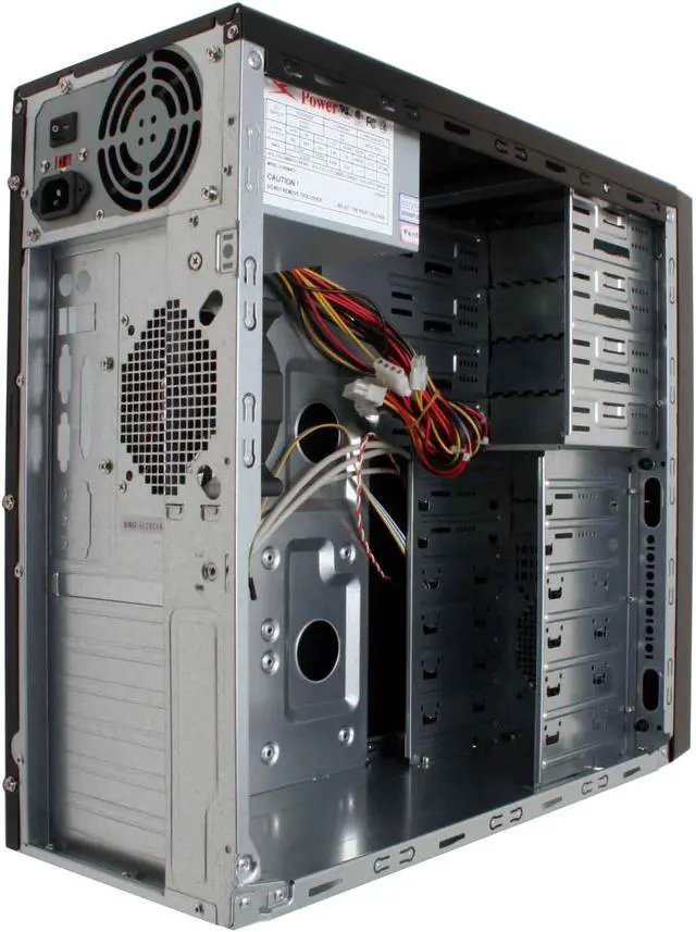 Alt view image 9 of 14 - Athenatech A4224BB.X350 Black Steel ATX Mid Tower Computer Case 350W Power Supply