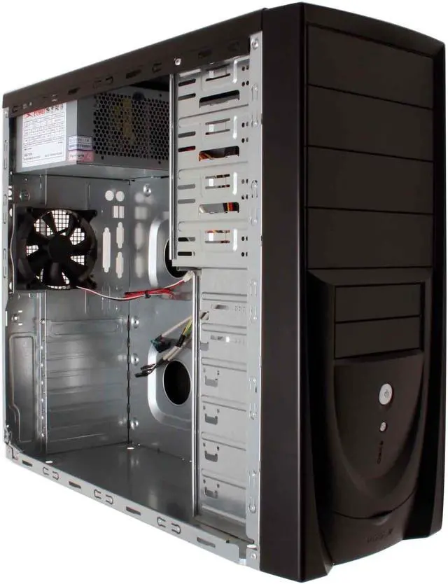 Alt view image 10 of 14 - Athenatech A4224BB.X350 Black Steel ATX Mid Tower Computer Case 350W Power Supply