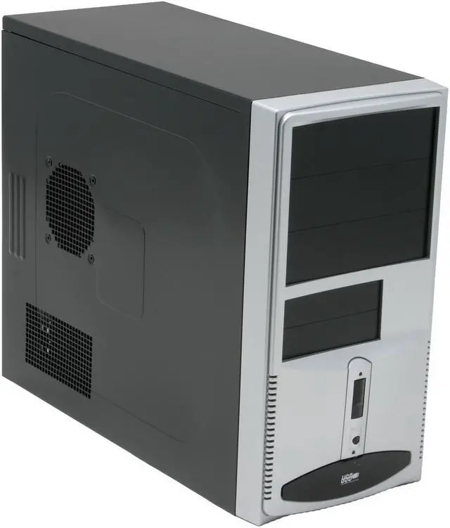 Main image of Athenatech A3602BS.350 Black/ Silver Steel Micro ATX Mini Tower Computer Case 350W Power Supply