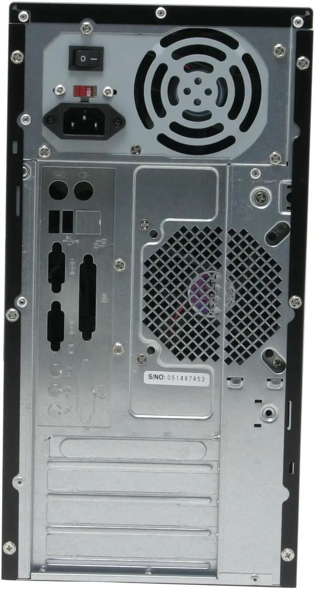 Alt view image 5 of 14 - Athenatech A3602BS.350 Black/ Silver Steel Micro ATX Mini Tower Computer Case 350W Power Supply