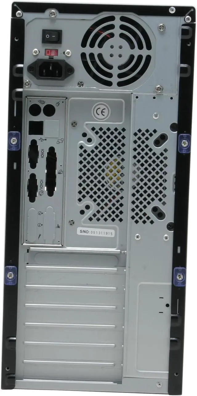 Alt view image 14 of 15 - Athenatech A602BS.400 Black/ Silver Steel ATX Mid Tower Computer Case 400W Power Supply