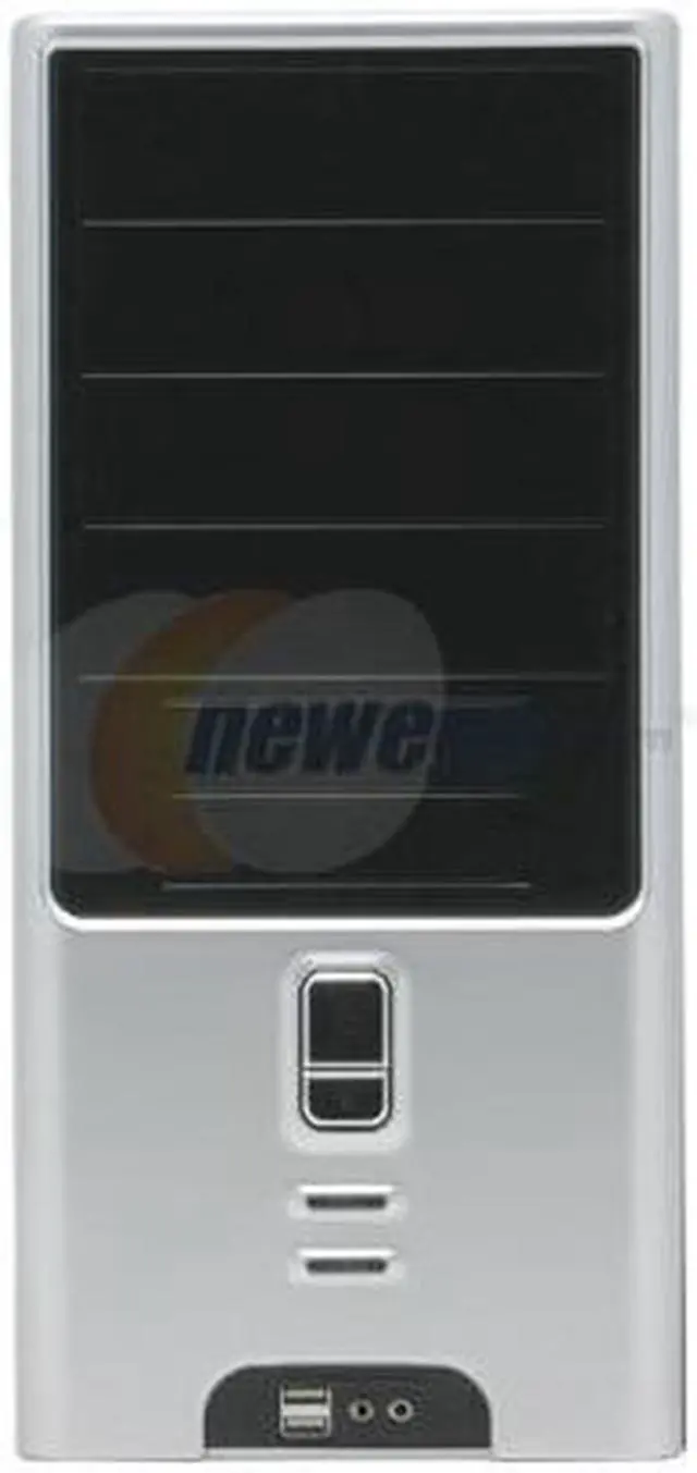 Alt view image 2 of 15 - Athenatech A602BS.400 Black/ Silver Steel ATX Mid Tower Computer Case 400W Power Supply