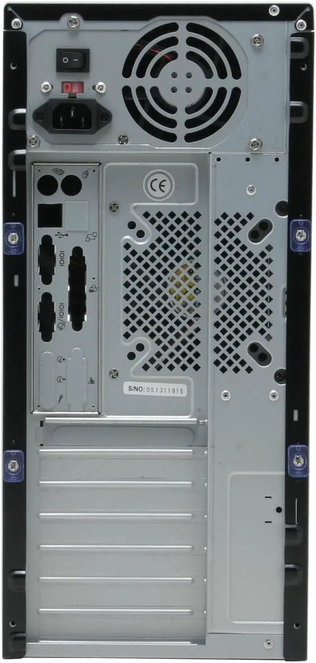 Alt view image 5 of 15 - Athenatech A602BS.400 Black/ Silver Steel ATX Mid Tower Computer Case 400W Power Supply