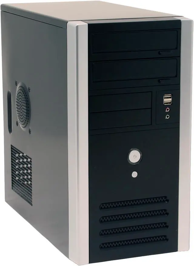Main image of Athenatech A301BS.400 Black / Silver Steel Micro ATX Mini Tower Computer Case 400W Power Supply