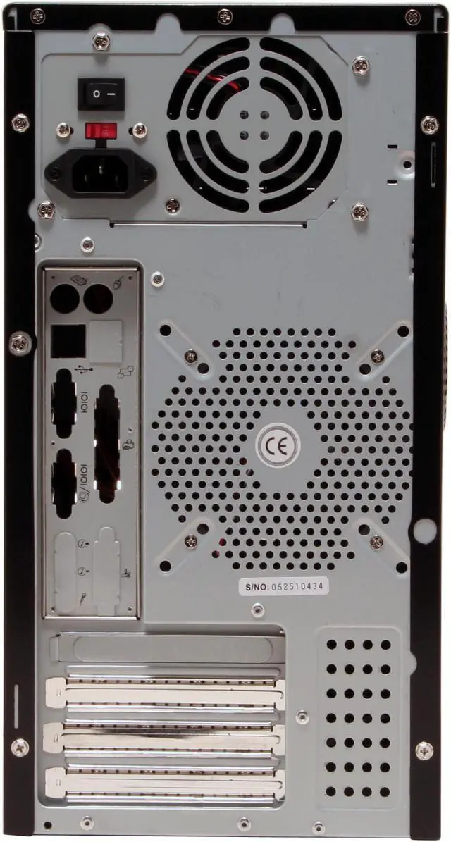 Alt view image 12 of 14 - Athenatech A301BS.400 Black / Silver Steel Micro ATX Mini Tower Computer Case 400W Power Supply