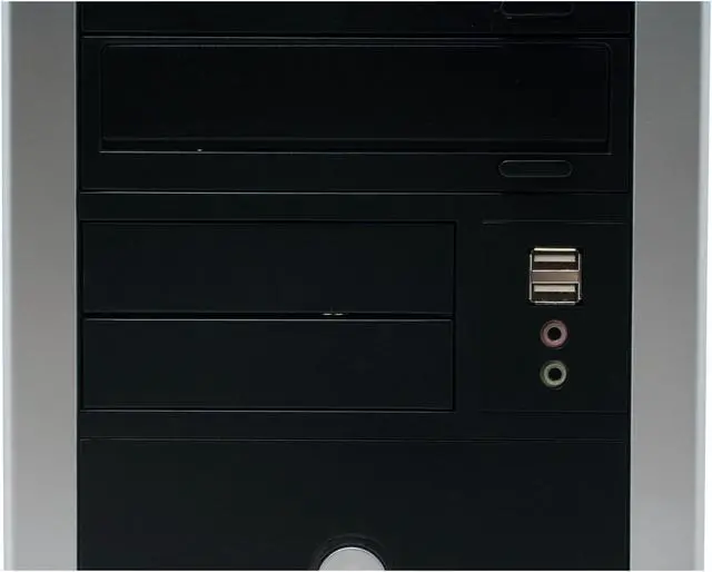 Alt view image 4 of 14 - Athenatech A301BS.400 Black / Silver Steel Micro ATX Mini Tower Computer Case 400W Power Supply