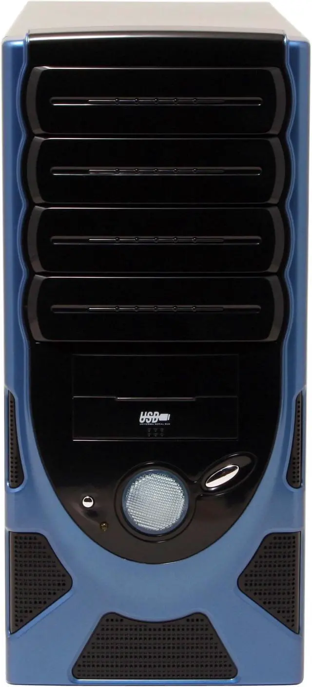 Athenatech A605BL.450 Black / Blue Computer Case - Newegg.com