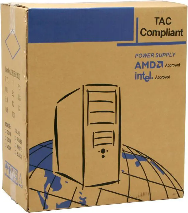 Alt view image 16 of 16 - Athenatech A3603BB.400 Black Steel Micro ATX Mini Tower Computer Case 400W Power Supply