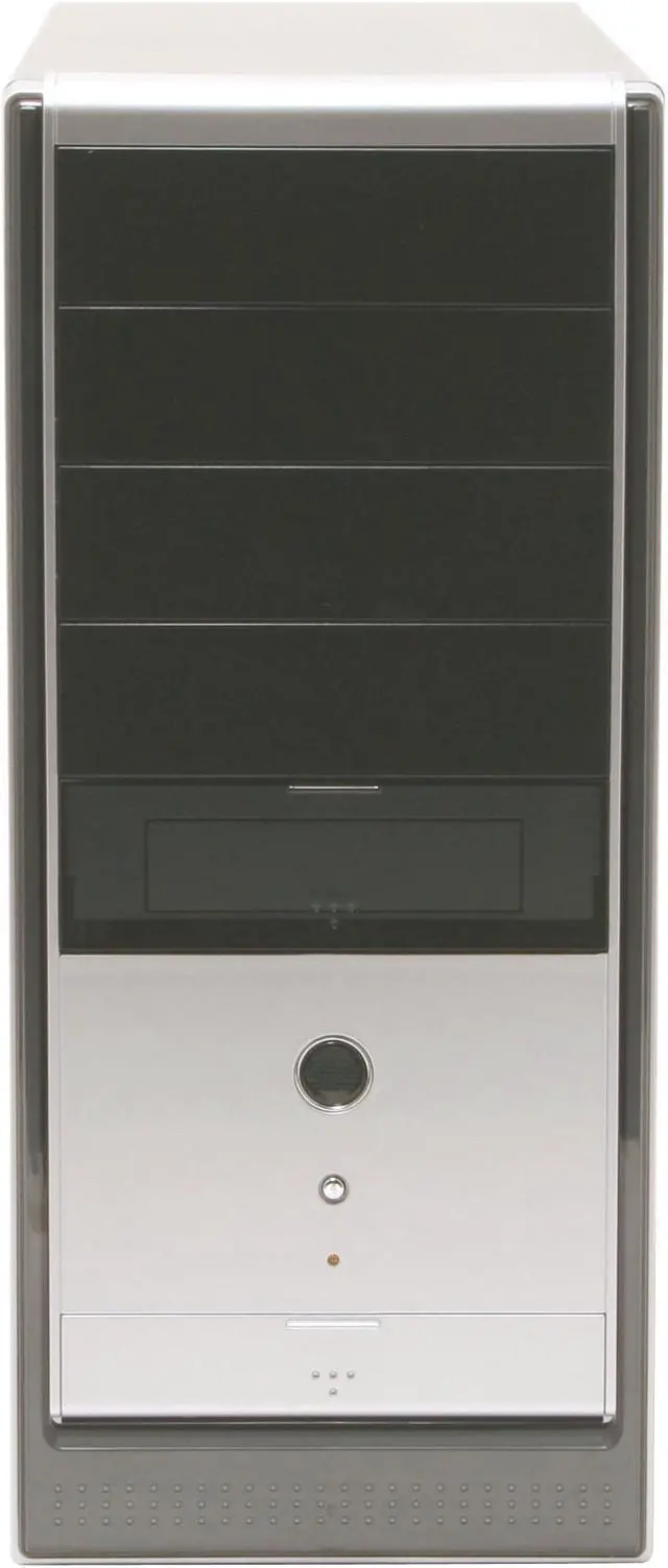 Alt view image 3 of 15 - Athenatech A412BB.400 Black / Silver Steel ATX Mid Tower Computer Case ATX 2.01v 400W
 Power Supply