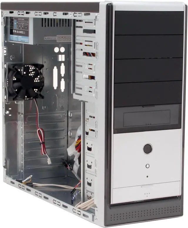 Alt view image 7 of 15 - Athenatech A412BB.400 Black / Silver Steel ATX Mid Tower Computer Case ATX 2.01v 400W
 Power Supply