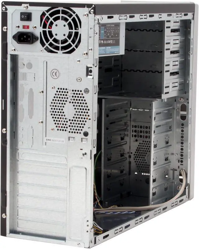 Alt view image 9 of 15 - Athenatech A412BB.400 Black / Silver Steel ATX Mid Tower Computer Case ATX 2.01v 400W
 Power Supply