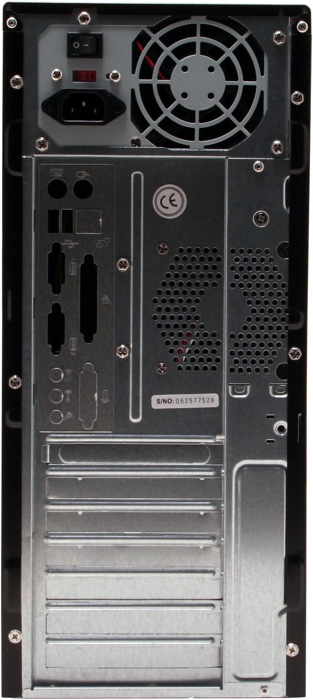 Alt view image 7 of 15 - Athenatech A416BS.400 Black / Silver Steel ATX Mid Tower Computer Case 400W Power Supply