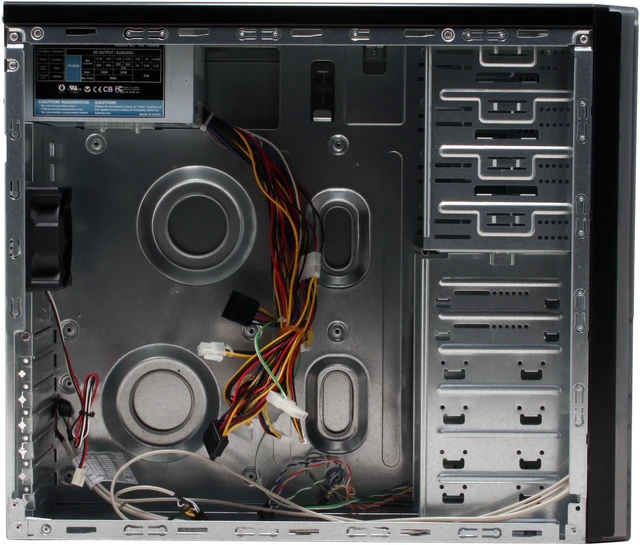 Alt view image 9 of 15 - Athenatech A416BS.400 Black / Silver Steel ATX Mid Tower Computer Case 400W Power Supply