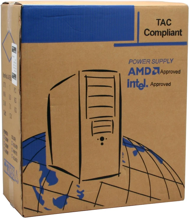 Alt view image 15 of 15 - Athenatech A416BS.400 Black / Silver Steel ATX Mid Tower Computer Case 400W Power Supply
