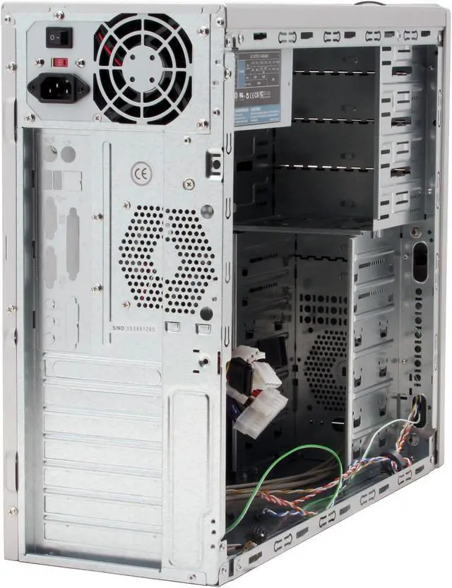 Alt view image 9 of 15 - Athenatech A449SL.400 Silver / Blue Steel ATX Mid Tower Computer Case 400W Power Supply