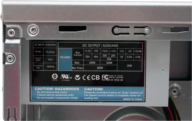 Alt view image 10 of 15 - Athenatech A449SL.400 Silver / Blue Steel ATX Mid Tower Computer Case 400W Power Supply