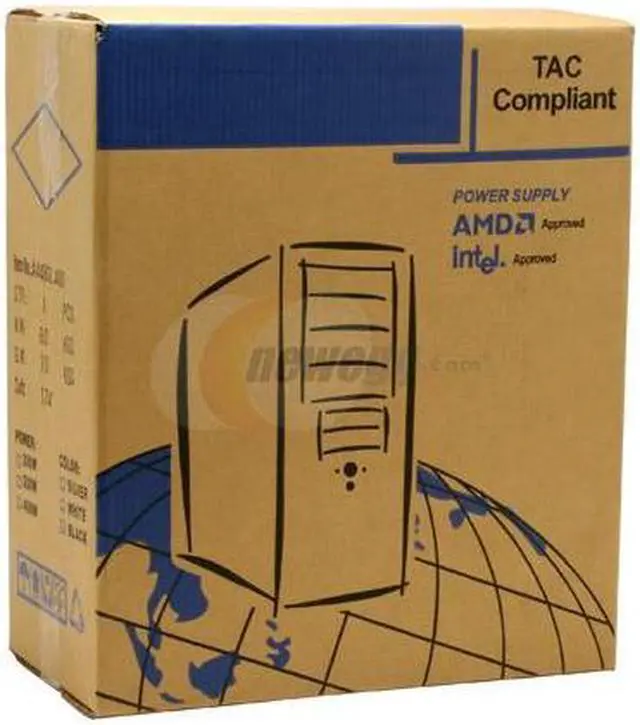 Alt view image 15 of 15 - Athenatech A449SL.400 Silver / Blue Steel ATX Mid Tower Computer Case 400W Power Supply