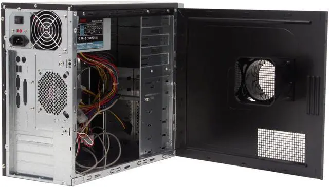 Alt view image 7 of 15 - Athenatech A3602BB.400 Black Steel Micro ATX Mid Tower Computer Case ATX 2.01v 400W (20+4-P, Dual +12V,2 x SATA Connectors) Power Supply