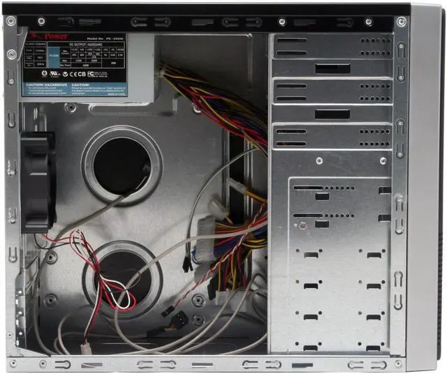 Alt view image 8 of 15 - Athenatech A3602BB.400 Black Steel Micro ATX Mid Tower Computer Case ATX 2.01v 400W (20+4-P, Dual +12V,2 x SATA Connectors) Power Supply