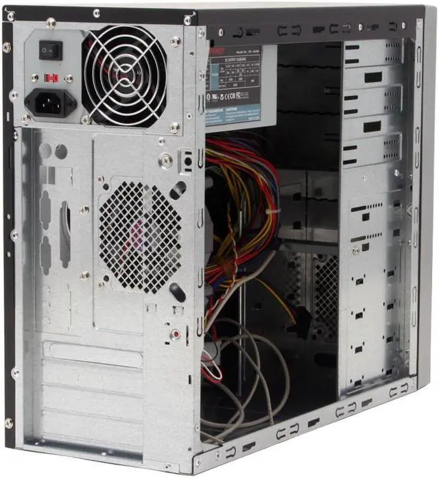 Alt view image 11 of 15 - Athenatech A3602BB.400 Black Steel Micro ATX Mid Tower Computer Case ATX 2.01v 400W (20+4-P, Dual +12V,2 x SATA Connectors) Power Supply