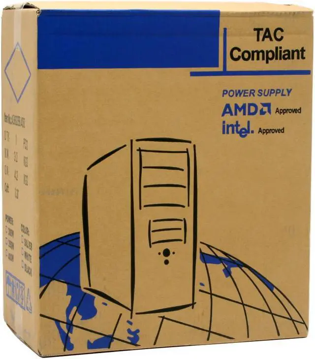 Alt view image 15 of 15 - Athenatech A3602BB.400 Black Steel Micro ATX Mid Tower Computer Case ATX 2.01v 400W (20+4-P, Dual +12V,2 x SATA Connectors) Power Supply