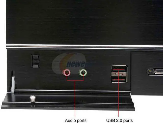 Alt view image 4 of 12 - Athenatech Black Aluminum Face Plate / Steel Chassis A3701BB ATX Media Center / HTPC Case