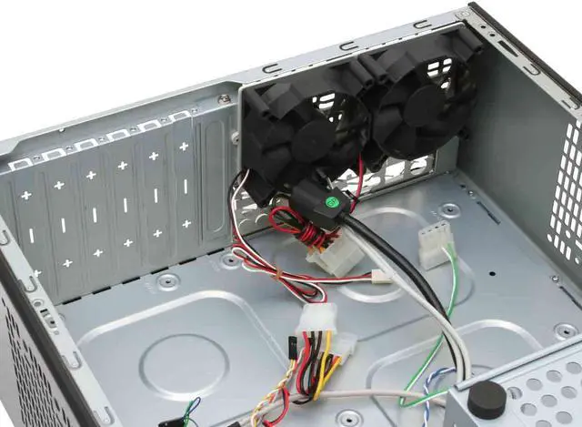 Alt view image 8 of 12 - Athenatech Black Aluminum Face Plate / Steel Chassis A3701BB ATX Media Center / HTPC Case