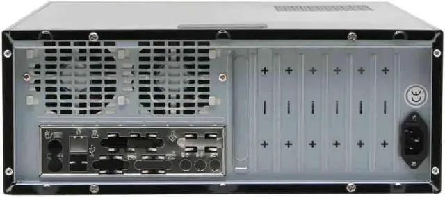 Alt view image 10 of 12 - Athenatech Black Aluminum Face Plate / Steel Chassis A3701BB ATX Media Center / HTPC Case