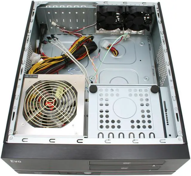 Alt view image 6 of 12 - Athenatech Black Aluminum / Steel Evo A3701BB.500 ATX Media Center / HTPC Case